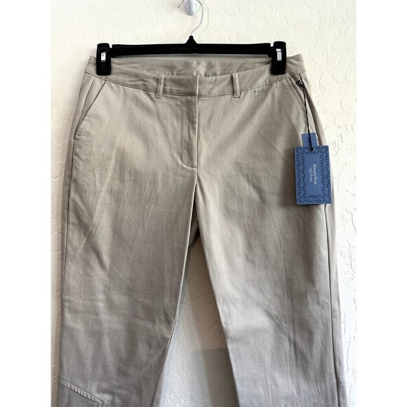Simply Vera Vera Wang Khaki Skinny Trousers Woman's Size 8 Minimal Office Work - Picture 13 of 16